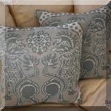 D39. 2 Foo dog pillows. - $28 each